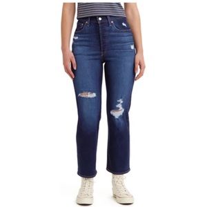 Levi’s Ribcage Straight Ankle Distressed Jeans